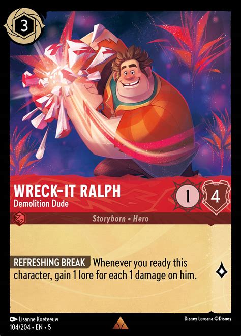 Wreck It Ralph Demolition Dude Lorcana Card InkDecks