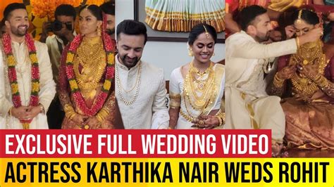 Actress Karthika Nair Wedding Full Video Old Actress Radha Daughter