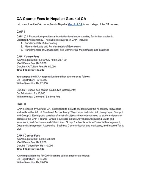 Ppt Budgeting For Success A Peek Into Ca Course Fees In Nepal