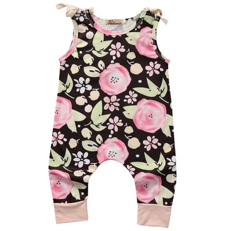 Pudcoco One Pieces Infant Toddler Newborn Kids Baby Girl Floral Casual