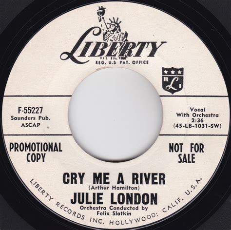 Julie London Cry Me A River Releases Discogs