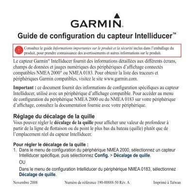 Garmin Intelliducer Transom Mount Sensor With Depth Temperature