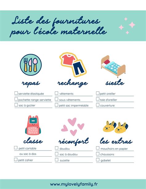 La Liste Des Fournitures Pour L Cole Maternelle Imprimer My