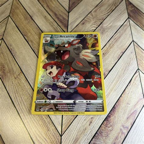 Hisuian Arcanine TG08 TG30 Full Art Ultra Rare Holo Pokemon Lost Origin