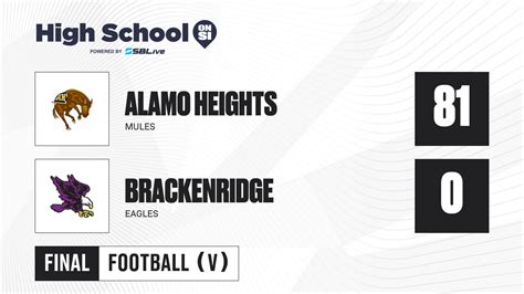 Alamo Heights Vs Brackenridge Football Sep 1 2023 High School On Si