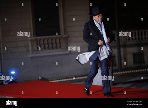 Japan's vice Prime Minister Taro Aso attends a state diner and a visit ...