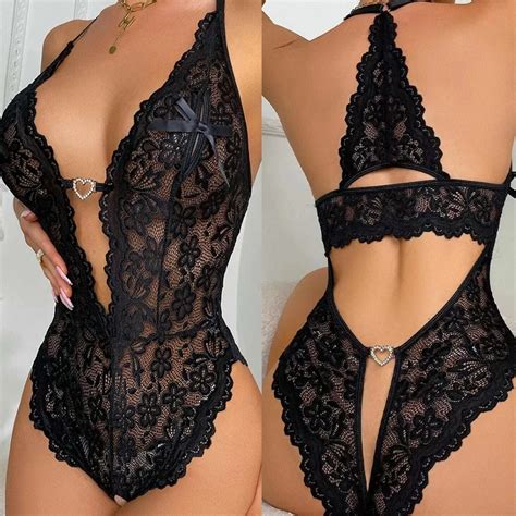 Sexy Bodysuit For Woman Open Bra Crotchless Underwear Sexy Lingerie