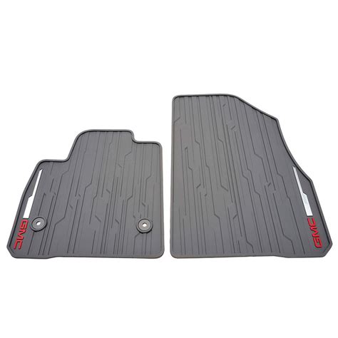 2023 Acadia Floor Mats Premium All Weather Dark Ash Gray Front Row Two Piece Gmc Logo