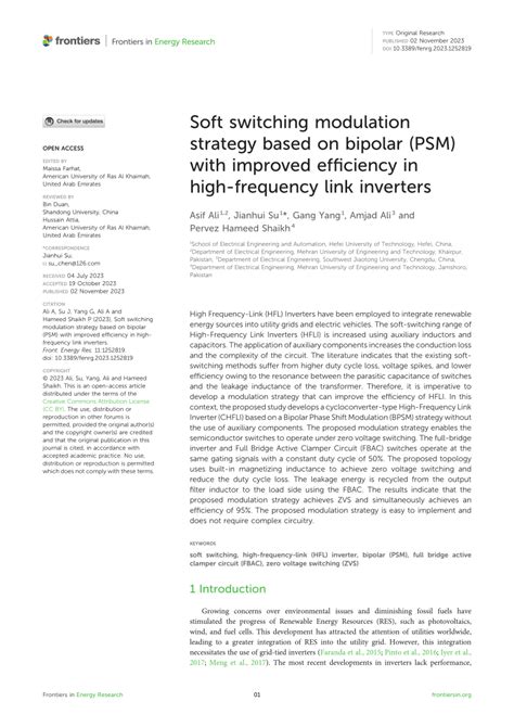 Pdf Soft Switching Modulation Strategy Based On Bipolar Psm With