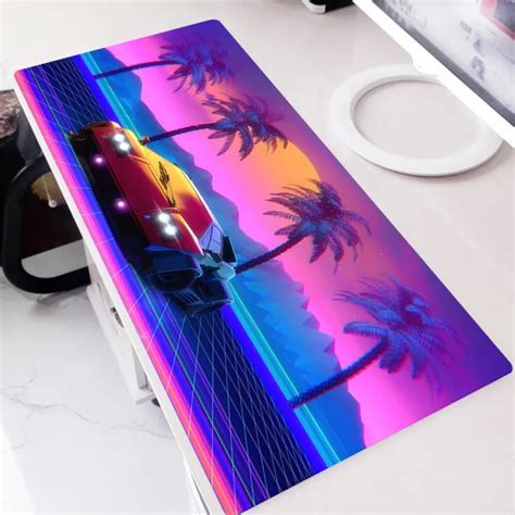 Gaming Mousepad Retrowave Keyboard Mouse Pad Tablet Hyperx Gamer Desk