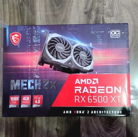 Placa Video Msi Radeon™ Rx 6500 Xt Mech 2x Oc 4gb Gddr6 64 Bit