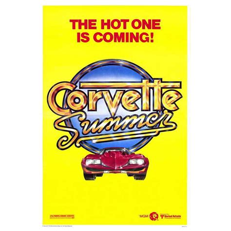 Corvette Summer Movie Poster Style B 27 X 40 1978 Walmart
