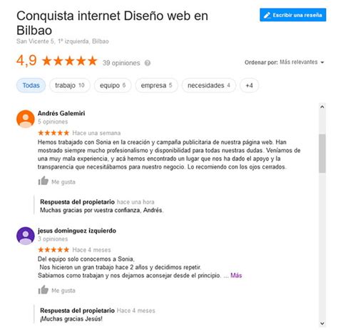 Conseguir reseñas en Google My Business enricgomez