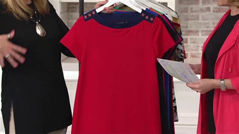 Susan Graver Weekend French Terry Color Block Dress W Button On Qvc