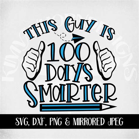 100 Days Smarter Svg School Svg This Guy Is 100 Days Etsy