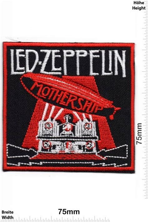 Led Zeppelin Patch Mothership Badge Embroidered Iron On Etsy