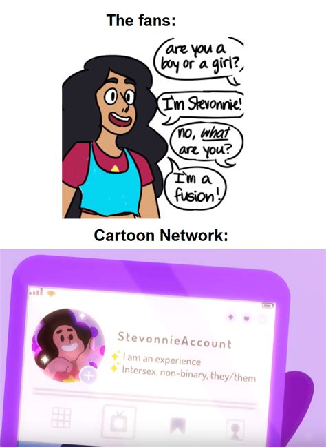 I Kinda Like How Stevonnie Never Uses Labels In The Show Steven