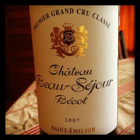 Château Beau Séjour Bécot 2007 1er Grand Cru Classé de Saint Emilion