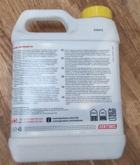 Sentinel X100 Central Heating Scale Inhibitor 1l 5016402052719 Ebay