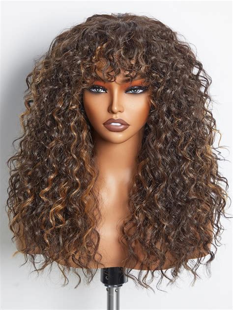 Amazon Gorgius Shaggy Haircuts Natural Highlight Curly Wigs With