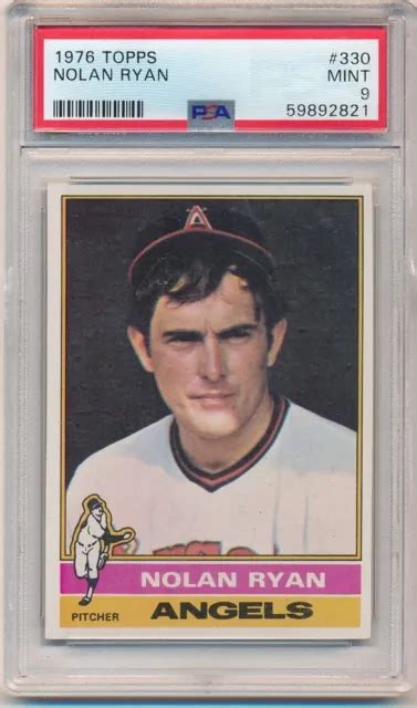 CARTE BASEBALL NOLAN Ryan 1976 Topps 330 Los Angeles Angels Rare Psa 9