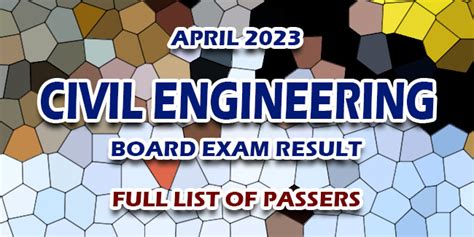 Civil Engineering Board Exam Result April Full List