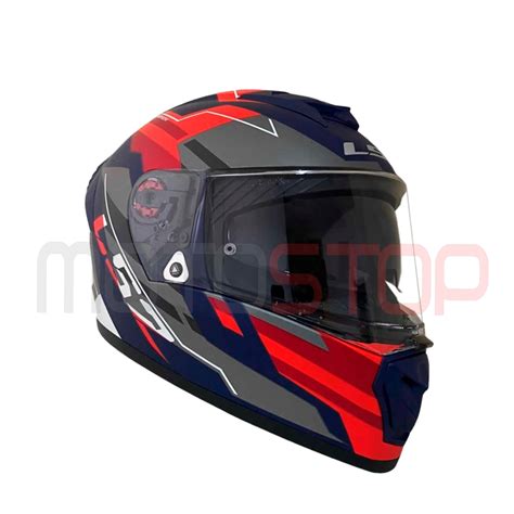 Casco Moto Ls Ff Breaker Evo Beta Rojo Azul Incluye Pinlock