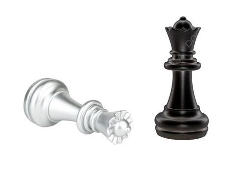 Black And Silver Queen Chess Pieces Clash In Isolation On Team