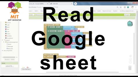 App Inventor How To Read Data From Google Sheet Moz Youtube