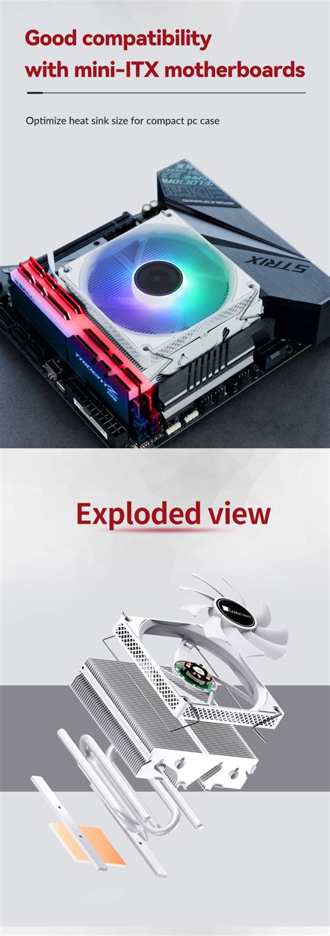 JONSBO HX4170D WHITE High Performance Down-flow CPU Cooling with Auto ...