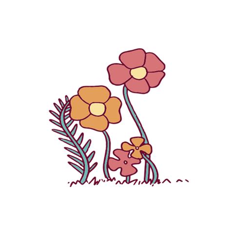 Diseños PNG de dibujo de flores para camisetas Merch