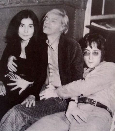 Andy Warhol Grabbing Yoko Onos Boob And John Lennons Crotch While John Lennon Grabs His In