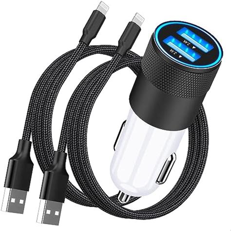 Amazon Mfi Certifiediphone Fast Car Charger Rombica A Dual