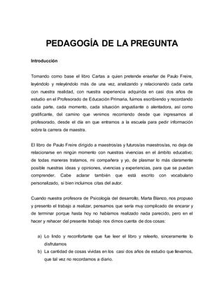 La pedagogía de la pregunta PDF