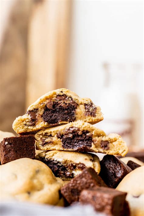 Brownie Stuffed Chocolate Chip Cookies Kroll S Korner