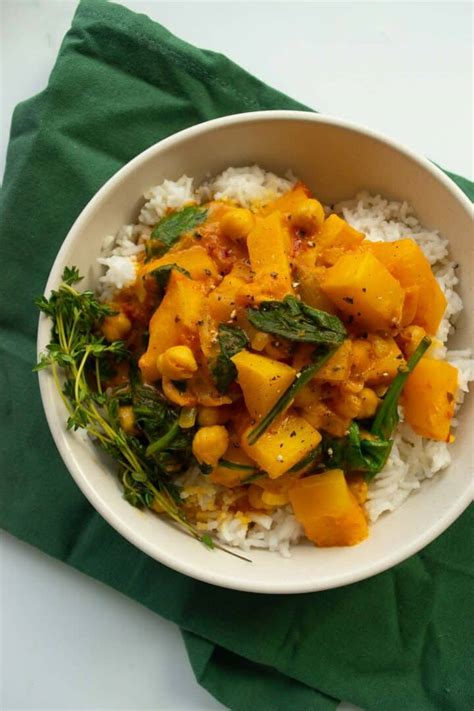 Easy Butternut Squash Curry Hint Of Healthy