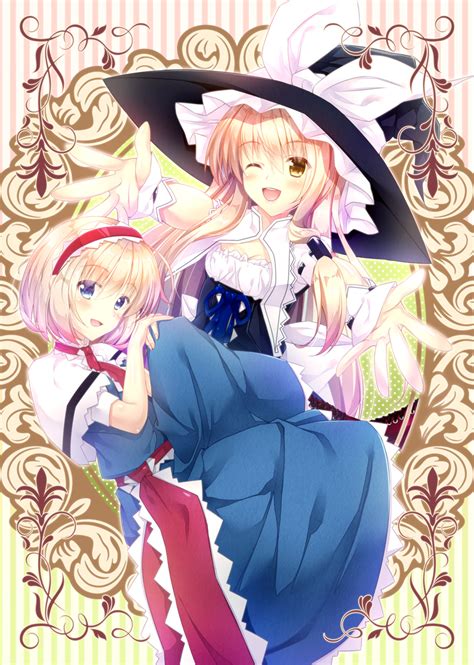 Safebooru 2girls Akane Hazuki Alice Margatroid Black Dress Blonde