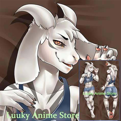 Dakimakura Anime Asriel Dreemurr God Form Furry Double Sided Print Life Size Body Pillow Cover