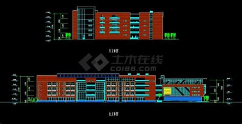 某大学教学楼cad方案设计建筑施工图教育建筑土木在线