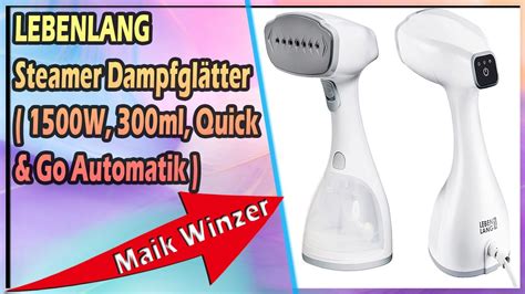 Lebenlang Steamer Dampfgl Tter W Ml Quick Go Automatik