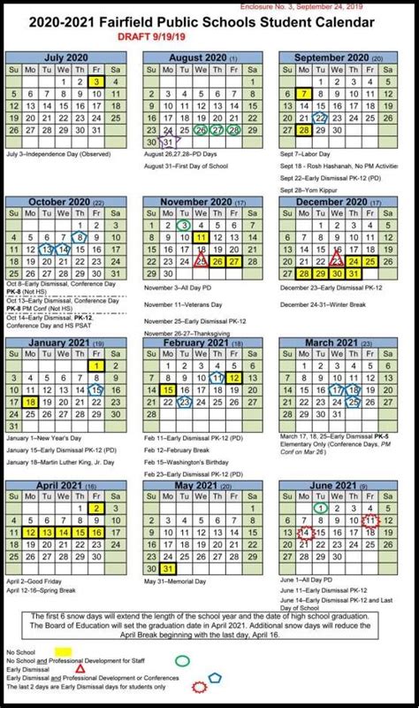 Fairfield City School Calendar 2021 and 2022 | Important Update