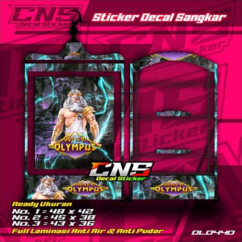 Stiker Sangkar Kotak Kakek Zeus Gates Of Olympus High Quality Bisa