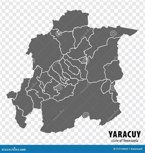 Blank Map Yaracuy State Of Venezuela High Quality Map Yaracuy State