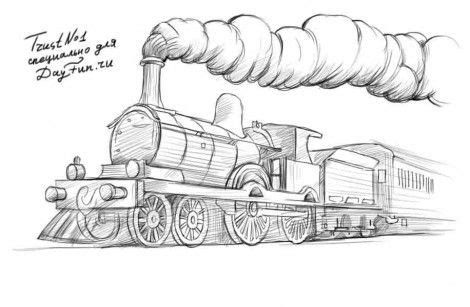 Как нарисовать поезд карандашом поэтапно 4 Cool Art Drawings, Easy ...
