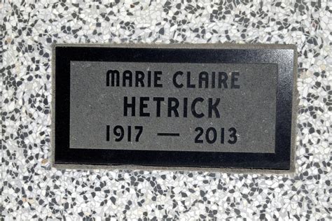 Marie Claire Cole Hetrick 1917 2013 Mémorial Find a Grave