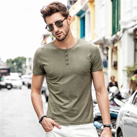 New Casual T Shirt Men Solid O Neck Summer Style Causal Tshirts Mens