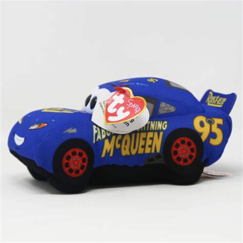 Ty Cars Fabulous Lightning Mcqueen Plush Toy Blue Brand New