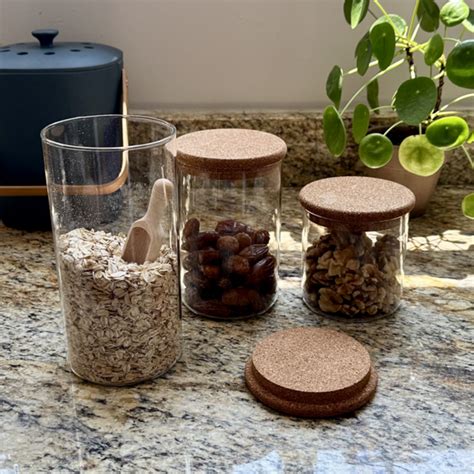 Glass Canister With Cork Lid Mightynest