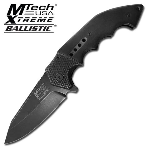 Mtech Heavy Tactical Spring Assist Knife With Black Pakkawoo