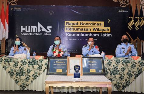 Evaluasi Kinerja Kehumasan Kanwil Kemenkumham Jatim Gelar Rakor